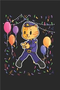 Funny Police Cat Notebook