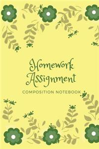 Homework Assignment Composition Notebook