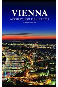 Vienna Monthly Note Planner 2019 1 Year Calendar