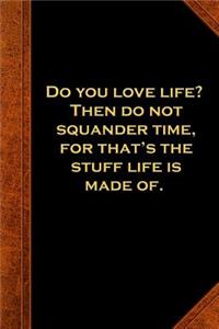 2019 Weekly Planner Ben Franklin Quote Love Life Vintage Style