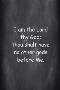 2019 Weekly Planner Religious Theme 1st Commandment Chalkboard Style