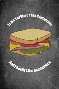 I Like You More Than Sandwiches and I Really Like Sandwiches
