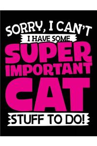 Sorry, I Can't I Have Some Super Important Cat Stuff to Do!