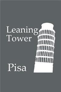 Leaning Tower of Pisa - Lined Notebook with Slate Grey Cover