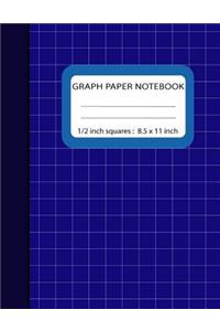 Graph Paper Notebook 1/2 inch Squares