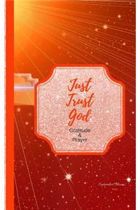 September Blooms Gratitude and Prayer Journal Just Trust God- Rays