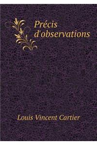 Précis d'Observations