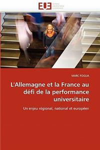 L''allemagne Et La France Au Défi de la Performance Universitaire