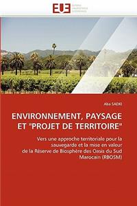 Environnement, Paysage Et 