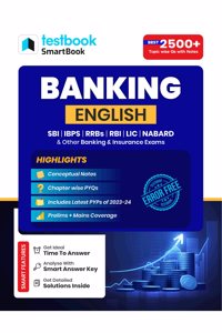TESTBOOK Banking - English Smartbook (Conceptual Notes with 2500+ MCQs) | Useful for SBI, IBPS, RRBs, RBI, LIC, NABARD, and other key Banking & Insurance exams