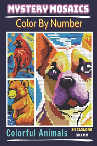 Mystery Mosaics Color By Number Colorful Animals