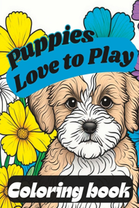 Puppies love to play coloring book