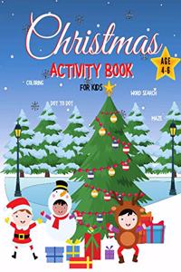 Christmas Activity Book for Kids Ages 4-6