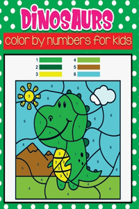 dinosaurs color by numbers for kids