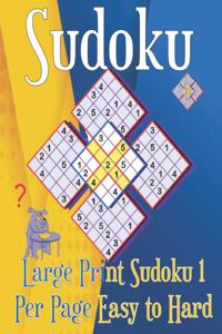 Large Print Sudoku 1 Per Page Easy to Hard