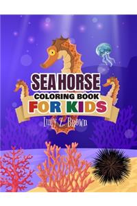 Seahorse coloring book for kids