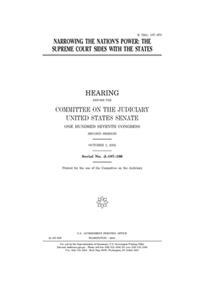 Narrowing the nation's power