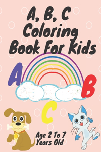 A, B, C coloring book for kids