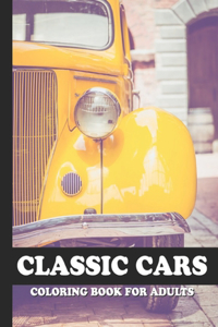 Classic cars coloring book for adults