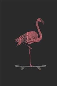 Flamingo With Skateboard