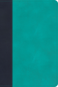 CSB Personal Size Bible, Navy/Teal Leathertouch