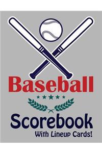 Baseball Scorebook With Lineup Cards