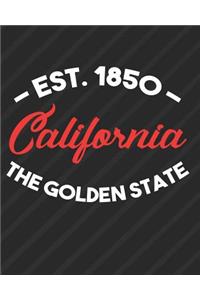 California The Golden State Est 1850