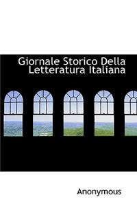 Giornale Storico Della Letteratura Italiana