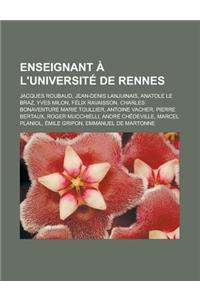 Enseignant A L'Universite de Rennes