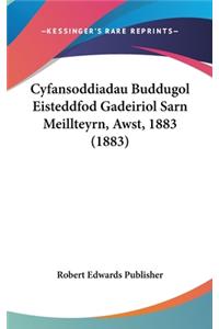 Cyfansoddiadau Buddugol Eisteddfod Gadeiriol Sarn Meillteyrn, Awst, 1883 (1883)
