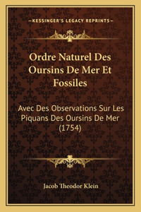 Ordre Naturel Des Oursins De Mer Et Fossiles