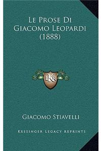 Le Prose Di Giacomo Leopardi (1888)