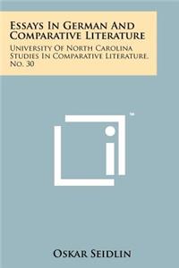 Essays in German and Comparative Literature