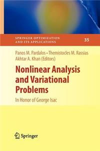 Nonlinear Analysis and Variational Problems