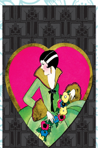 Lady in a Heart - Deluxe Die Cut Notecards