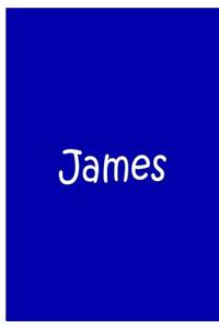 James - Blue Personalized Journal / Notebook / Blank Lined Pages