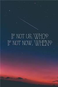 If Not Us, WHO? If Not Now, WHEN?