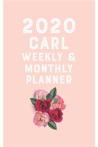 CARL planner 2020-2021, planner calendar 2020 for CARL Monthly Weekly 2020 Planner A beautiful