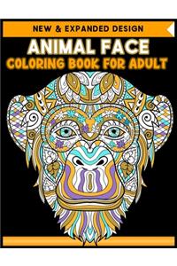 Animal Face Coloring Book for Adult