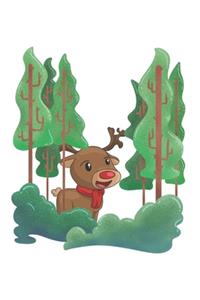 Christmas Reindeer Forest Notebook