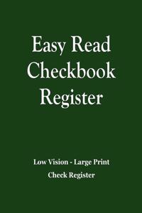 Easy Read Checkbook Register - Green