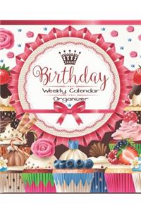 Birthday Weekly Calendar Organizer