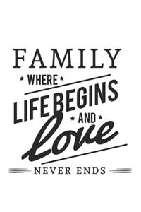 Family Where Life Begins And Love Never Ends