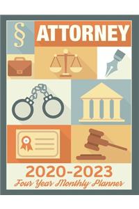 Attorney 2020 - 2023 Four Year Monthly Planner