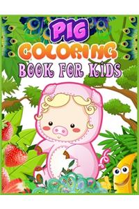 Pig Coloring Book For Kids