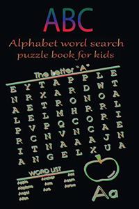 ABC Alphabet word search puzzle book for kids