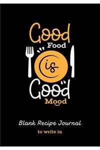 Blank Recipe Journal to Write in