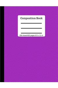 Composition Book 200 Sheet/400 Pages 8.5 X 11 In.