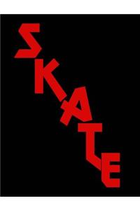 Black Red Skate Composition Notebook
