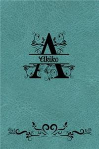 Split Letter Personalized Name Journal - Akiko